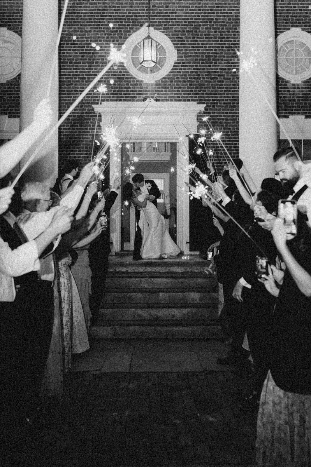 Farmington Country Club Wedding Big Ray and the Kool Kats sparkler exit ideas