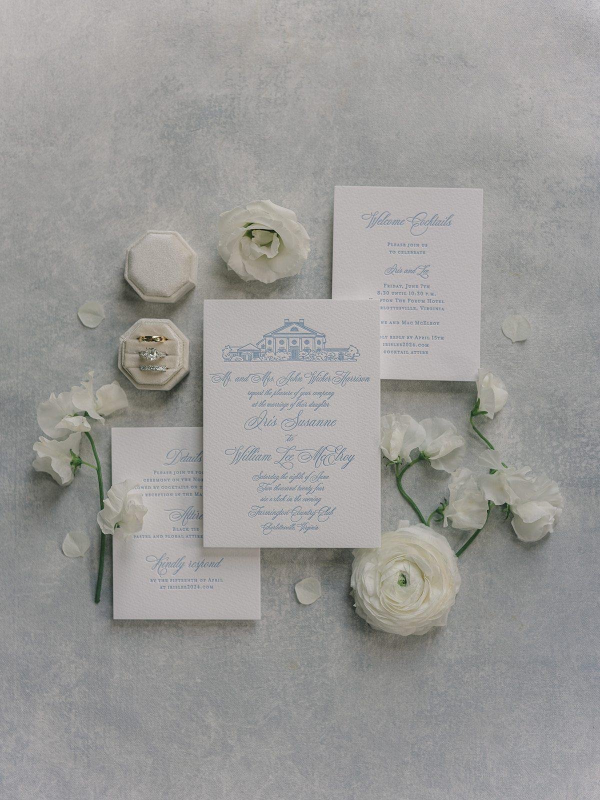 Farmington Country Club Wedding Big Ray and the Kool Kats invitation suite ideas
