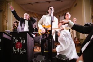 summer wedding Big Ray and the Kool Kats bride and groom