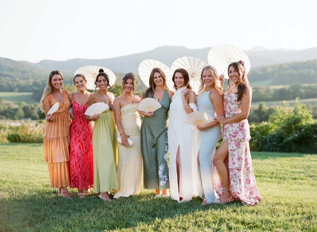 bright colorful warm weather wedding guest dress ideas