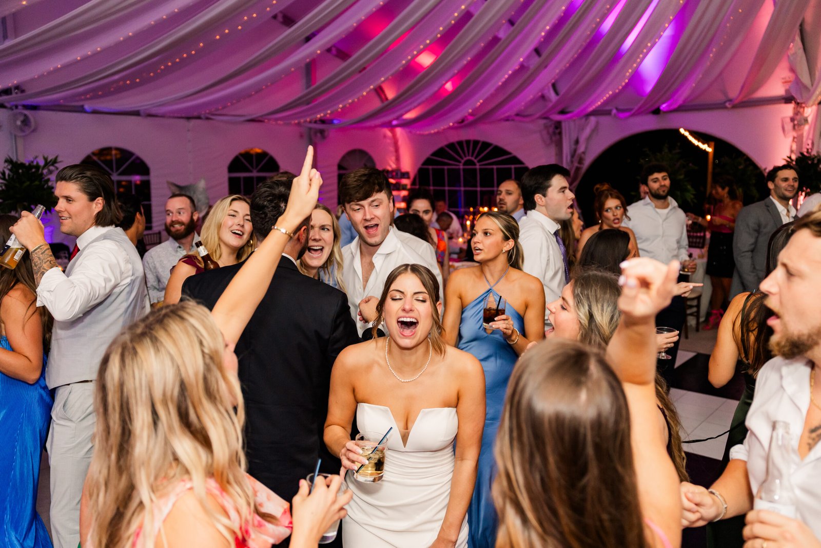 Destination Maryland wedding Herrington on the Bay Paradise Ballroom bride dancing