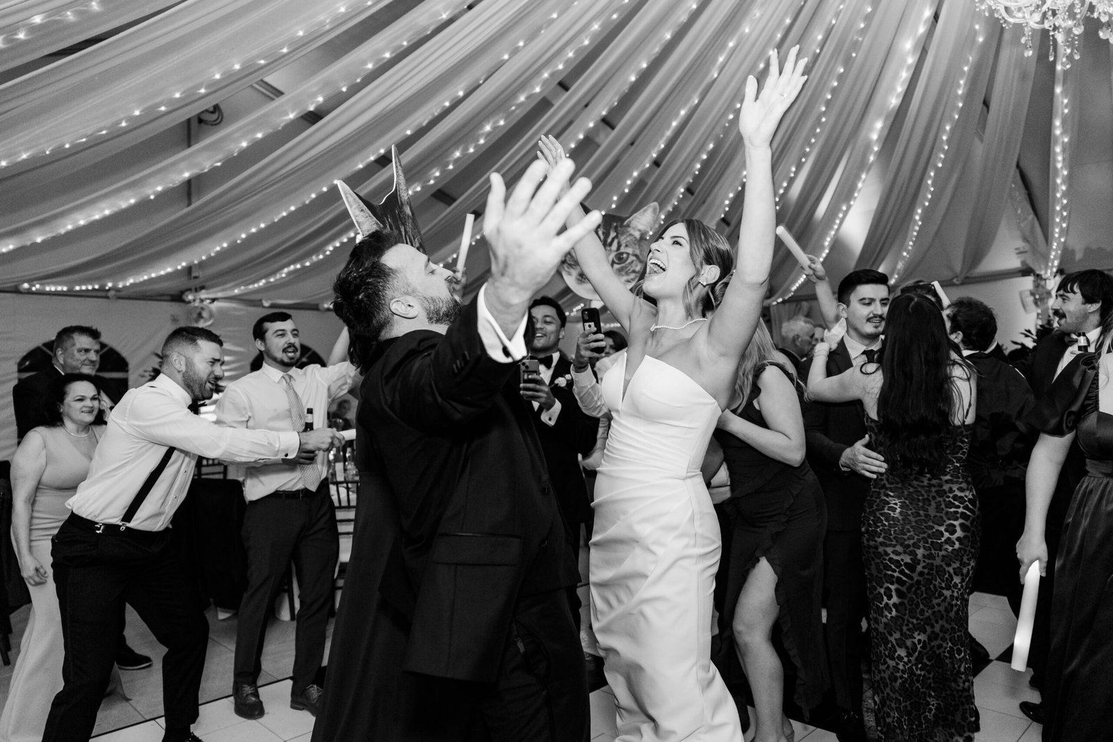 Herrington on the Bay Paradise Ballroom bride and groom dancing Big ray and the kool kats