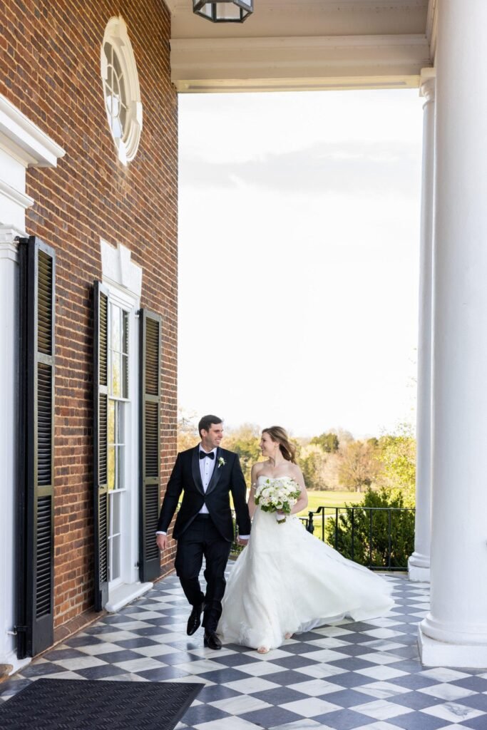 Farmington Country Club weddings bride and groom portrait