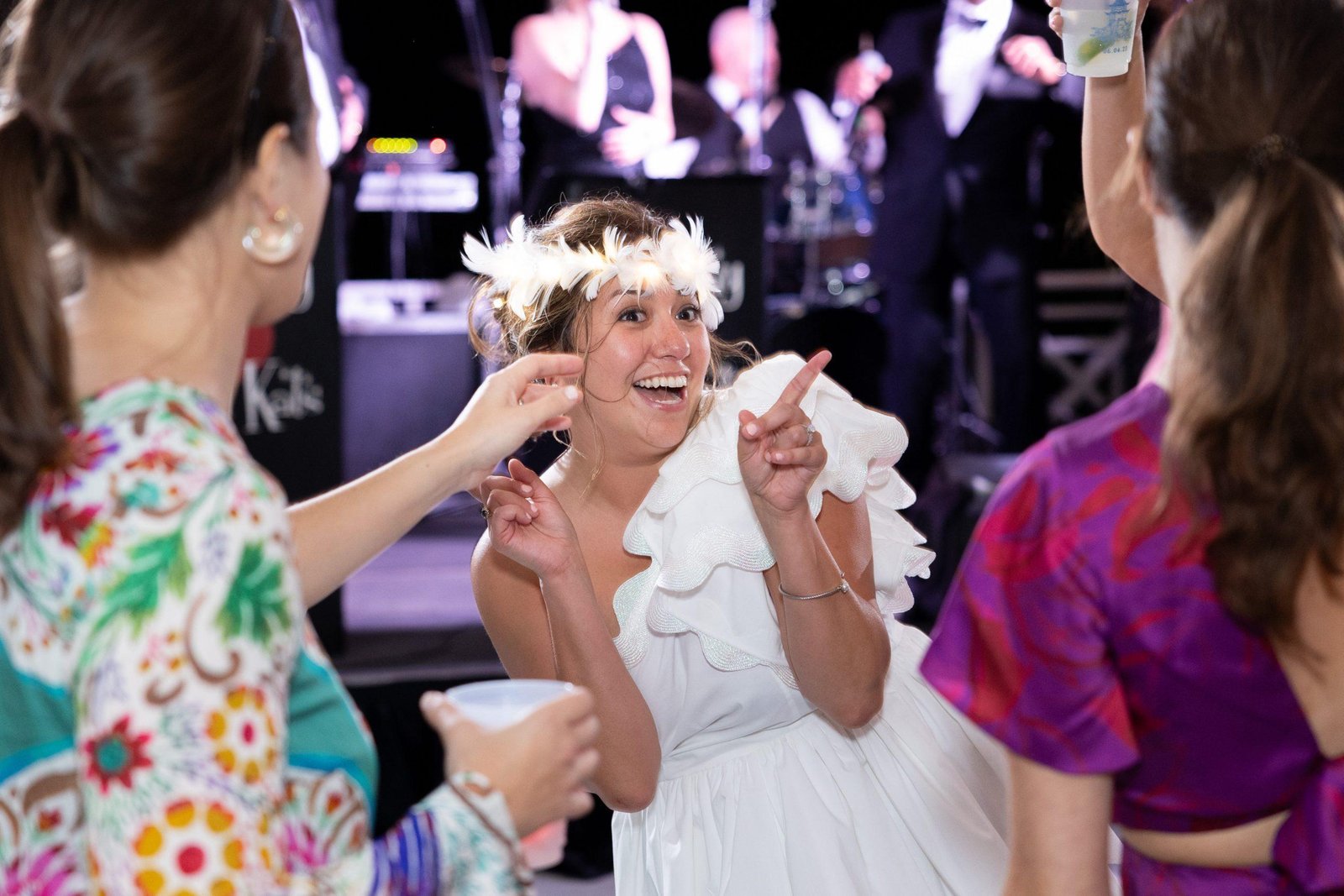 The Clifton weddings Big Ray and the Kool Kats bride dancing