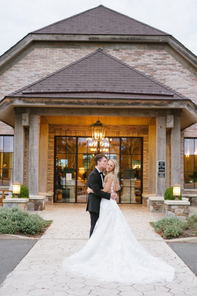 Early mountain vineyards weddings bride and groom portrait