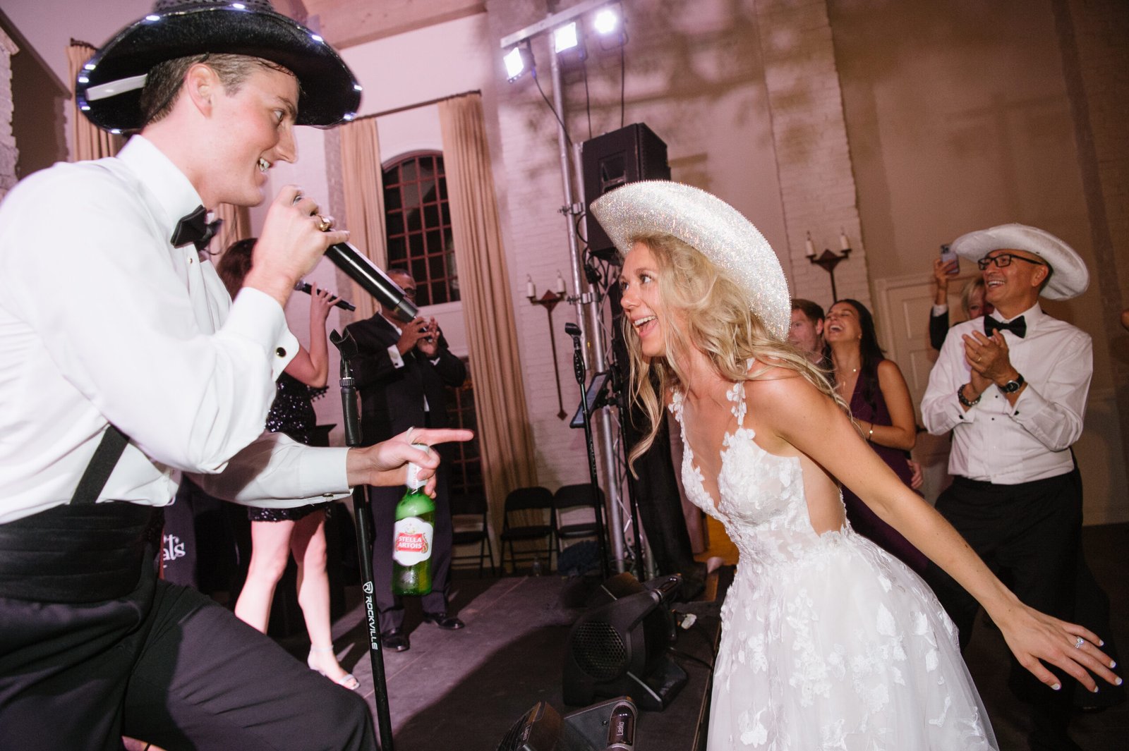 Big Ray and the Kool Kats early mountain vineyards weddings bride and groom