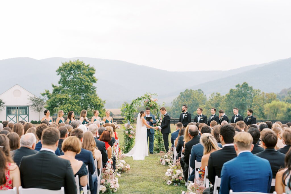 King Family vineyards wedding ceremony