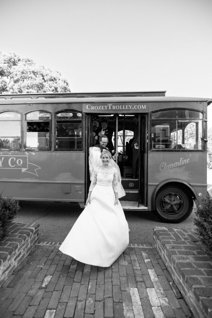Crozet trolley bride