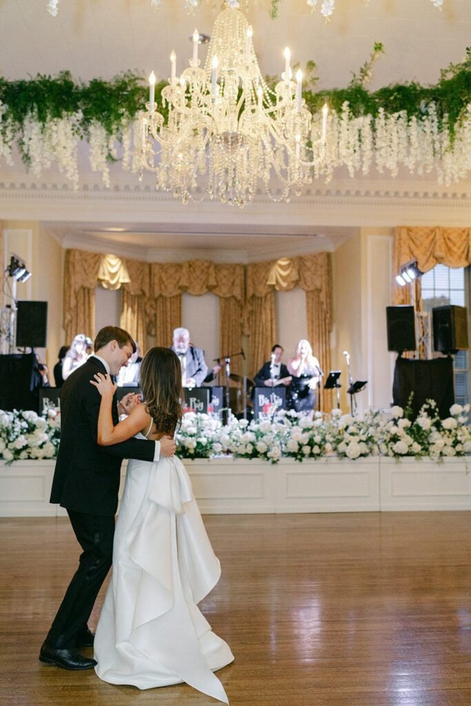Farmington Country Club weddings big ray and the kool kats bride and groom first dance