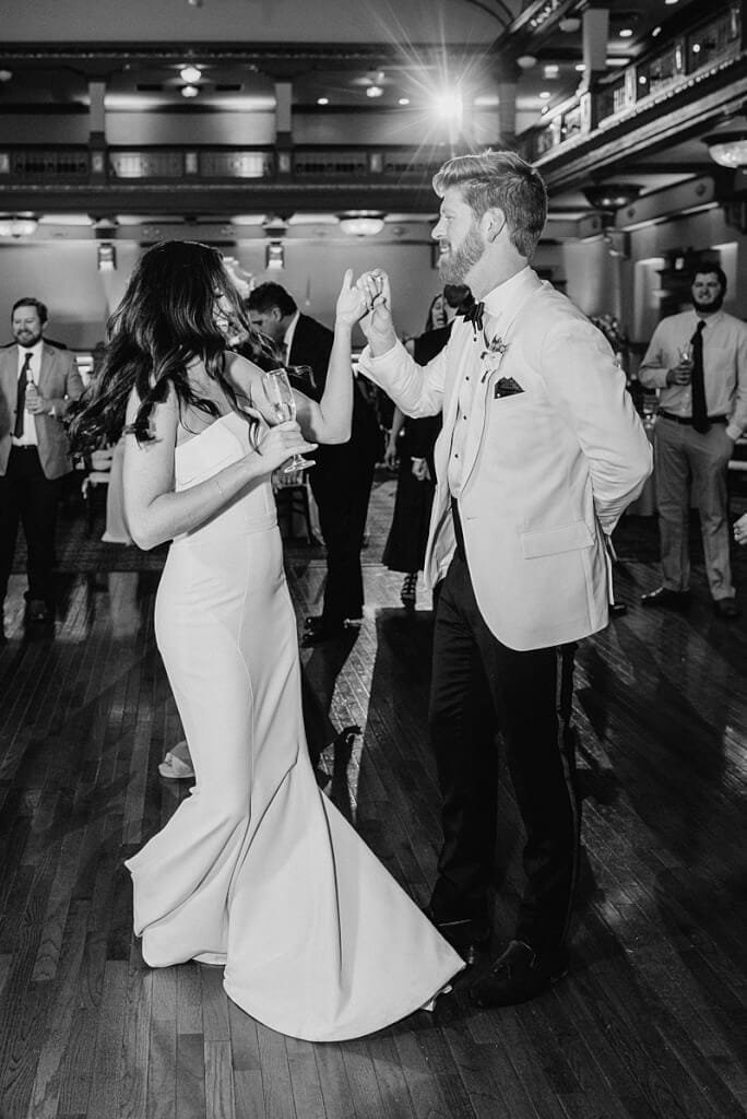 Big Ray and the Kool kats bride and groom dancing