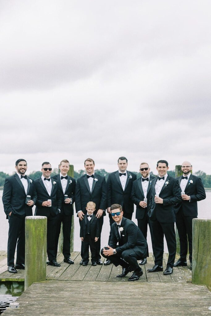 Brittland Manor wedding groom and groomsmen