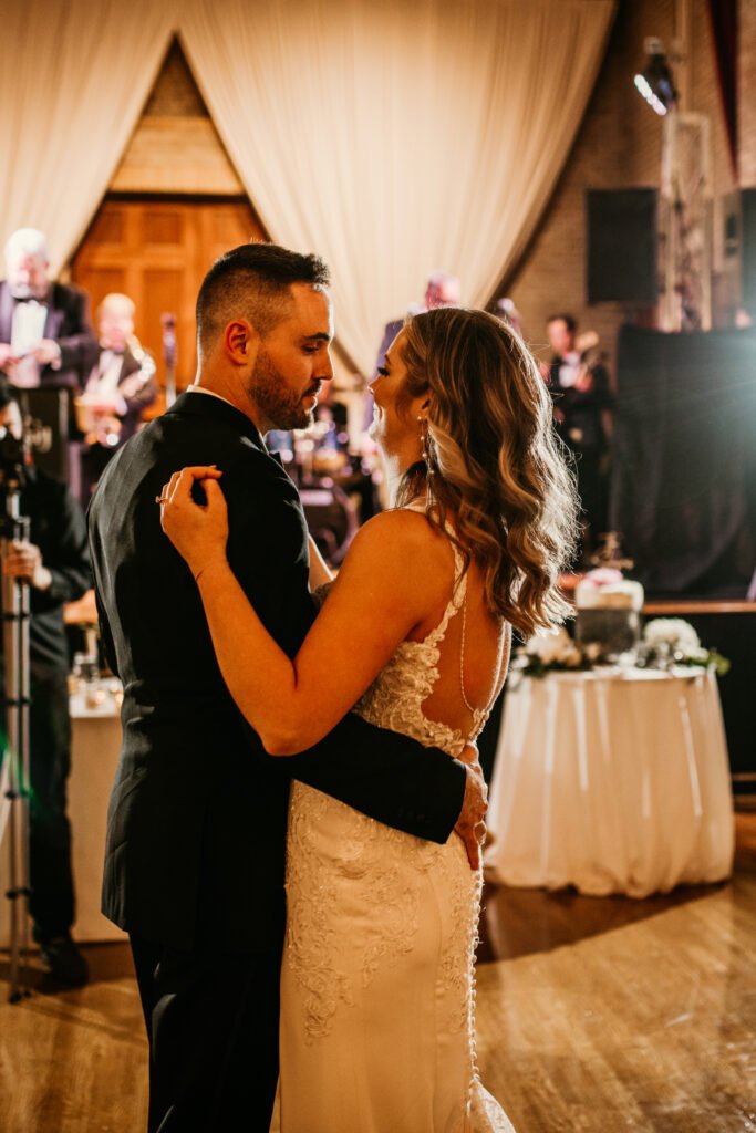 St Francis Hall weddings bride and groom first dance