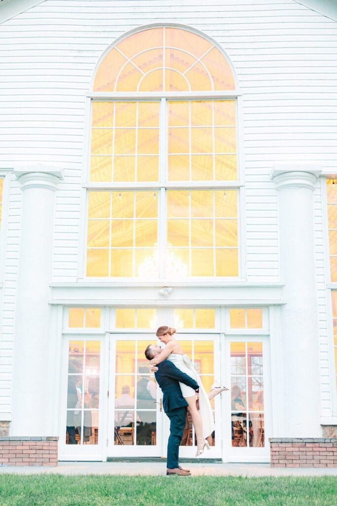 Raspberry Plain Manor wedding bride and groom
